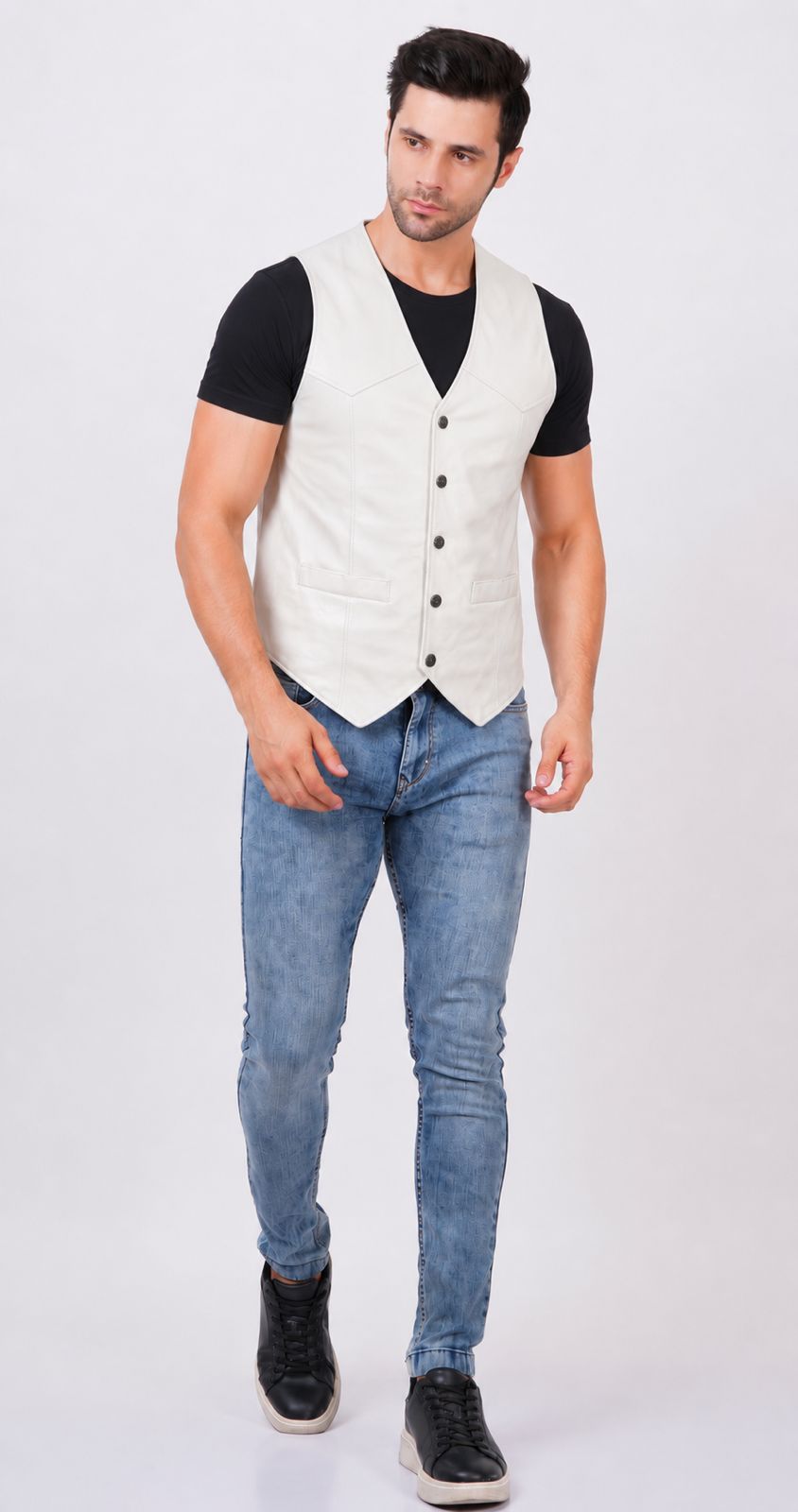 Men's Premium Leather Waistcoat