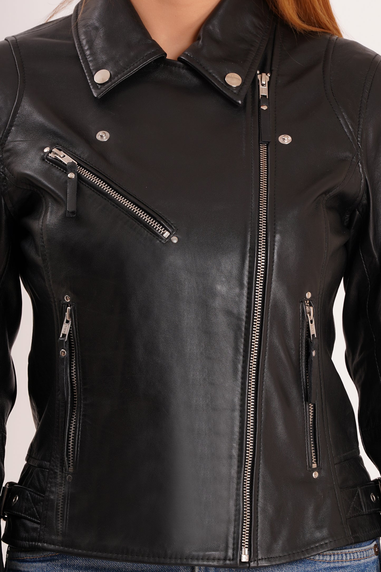 100% Leather Dil Biker Jacket | WX30