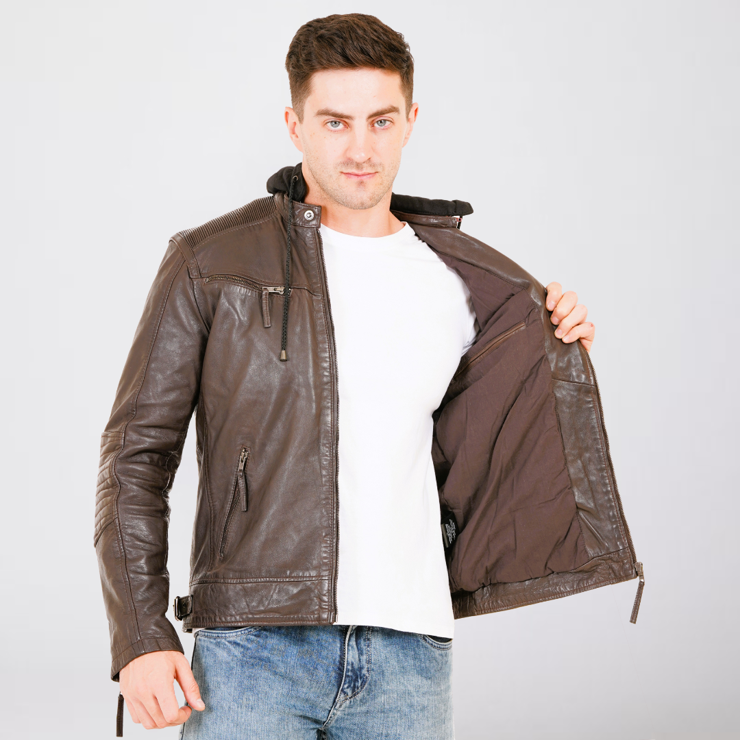 100% Heavy Washed Detachable Hood Jacket -| MX20
