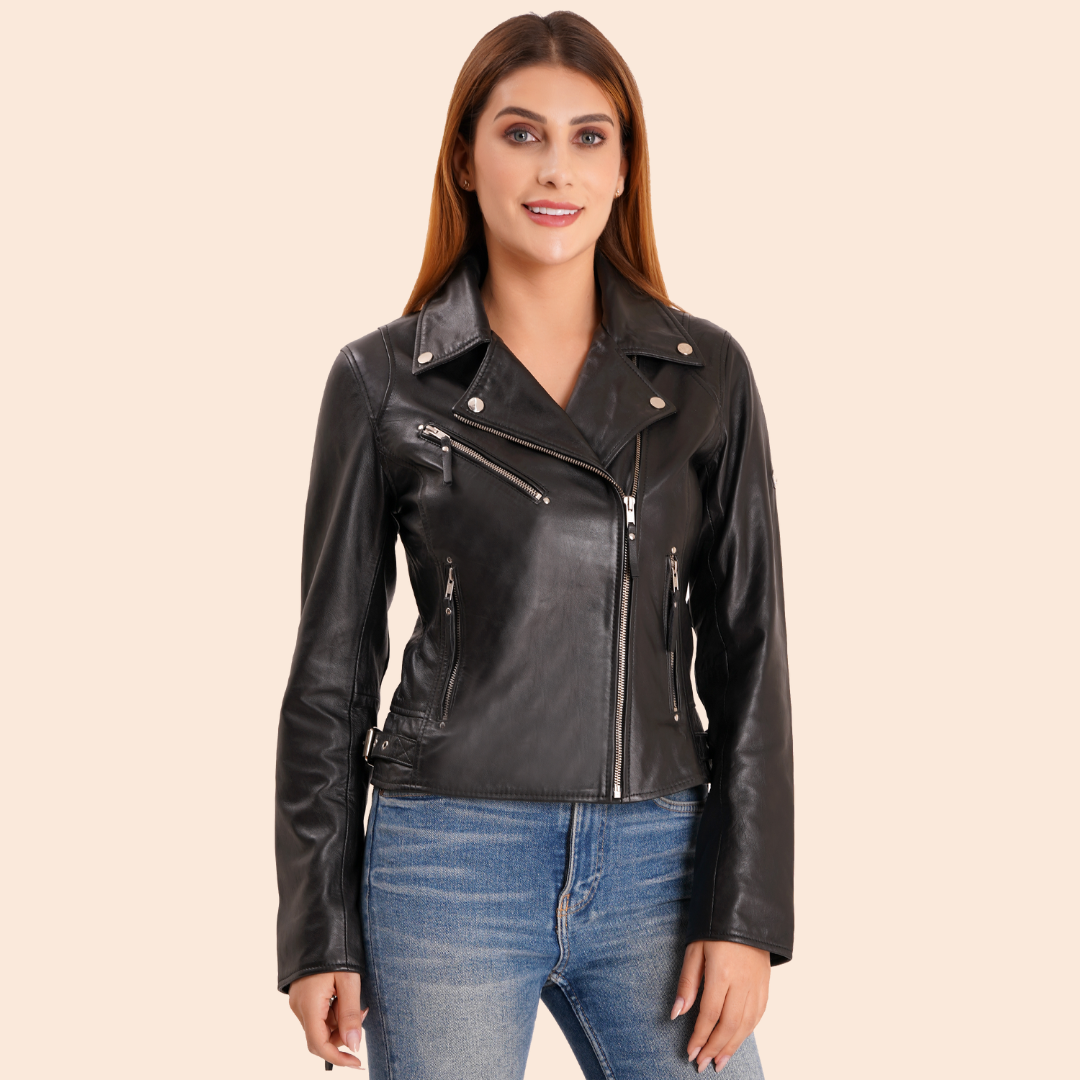100% Leather Dil Biker Jacket | WX30
