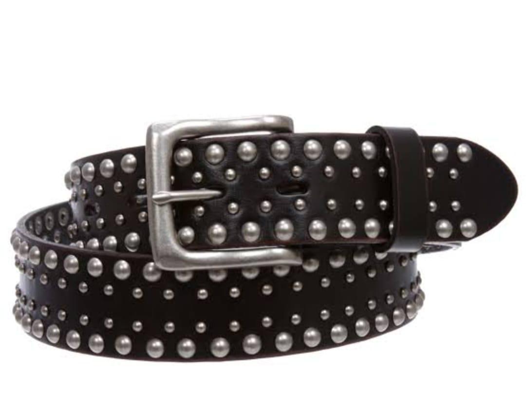 Unisex Italian Leather Studded Belt | Premium Fashion Accessory