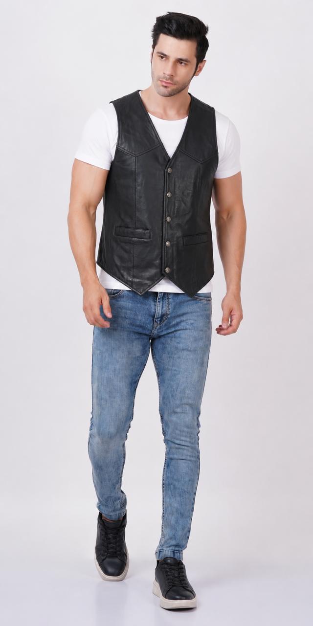 Men's Premium Leather Waistcoat