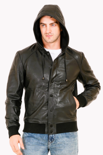 100% LEATHER WITH HOODED JACKET MX 36