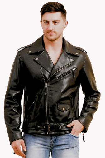 100% LEATHER ICONIC BIKER JACKET MX 39