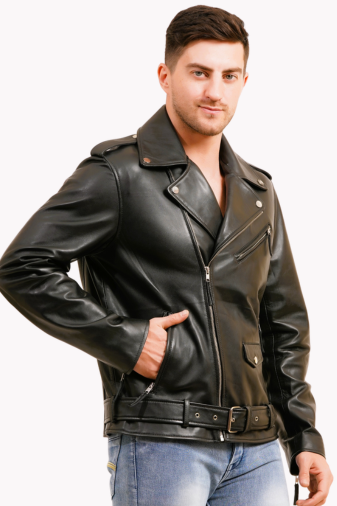 100% LEATHER ICONIC BIKER JACKET MX 39