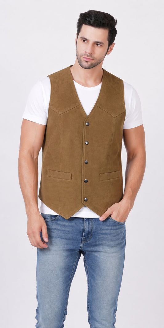 Men's Premium Suede Waistcoat