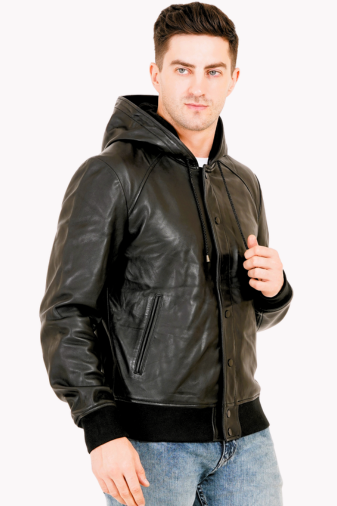 100% LEATHER WITH HOODED JACKET MX 36