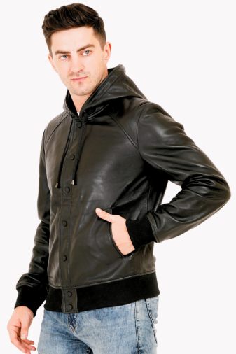 100% LEATHER WITH HOODED JACKET MX 36