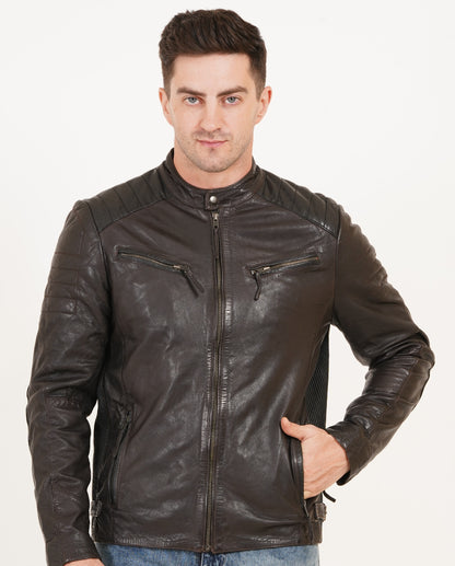 100% Heavy Washed Smith Jacket - Dark Brown | MX93