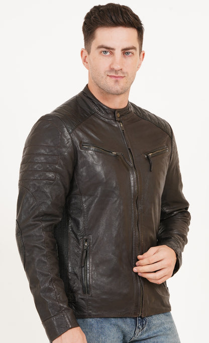 100% Heavy Washed Smith Jacket - Dark Brown | MX93