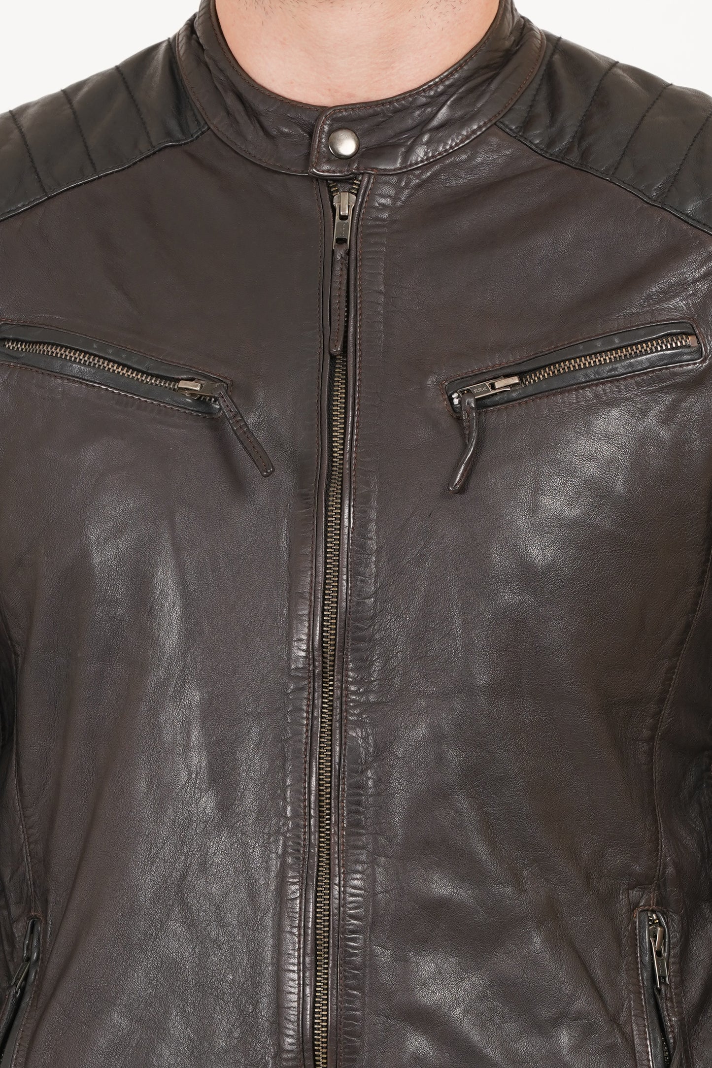 100% Heavy Washed Smith Jacket - Dark Brown | MX93