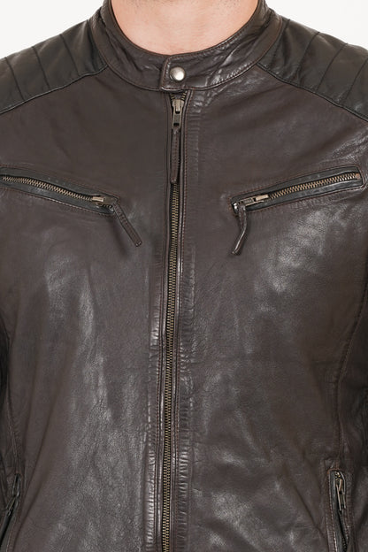 100% Heavy Washed Smith Jacket - Dark Brown | MX93