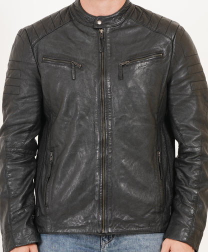 100% Heavy Washed Smith Jacket - Black | MX93