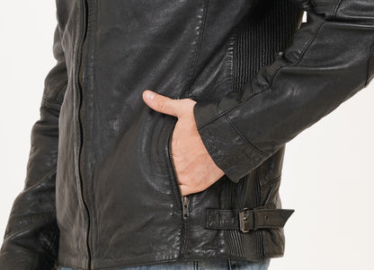 100% Heavy Washed Smith Jacket - Black | MX93