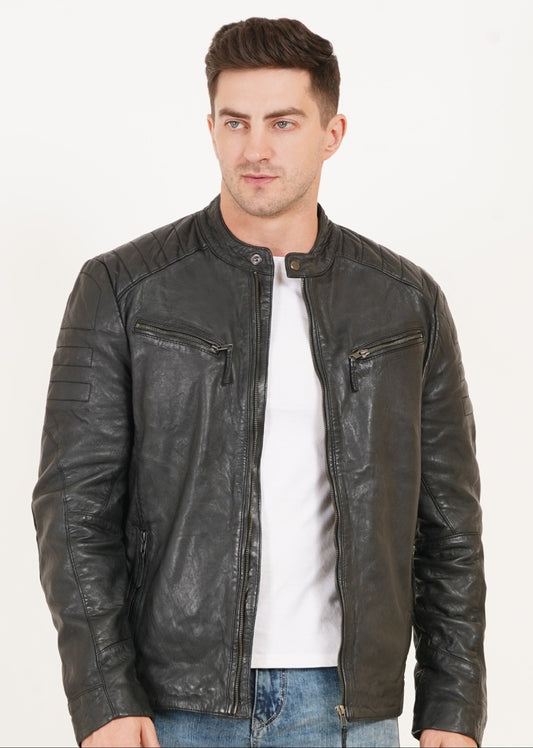 100% Heavy Washed Smith Jacket - Black | MX93