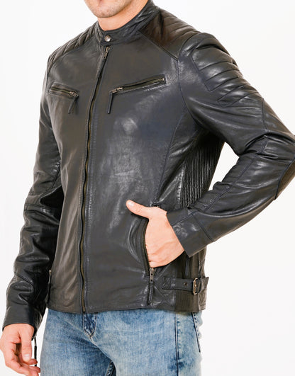 100% Heavy Washed Smith Jacket - Blue | MX93