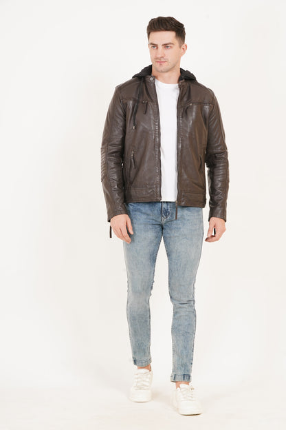 100% Heavy Washed Detachable Hood Jacket -| MX 20