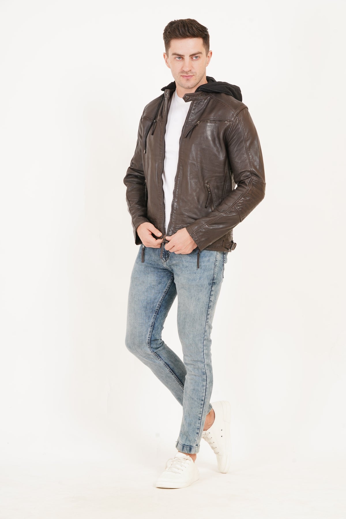 100% Heavy Washed Detachable Hood Jacket -| MX 20