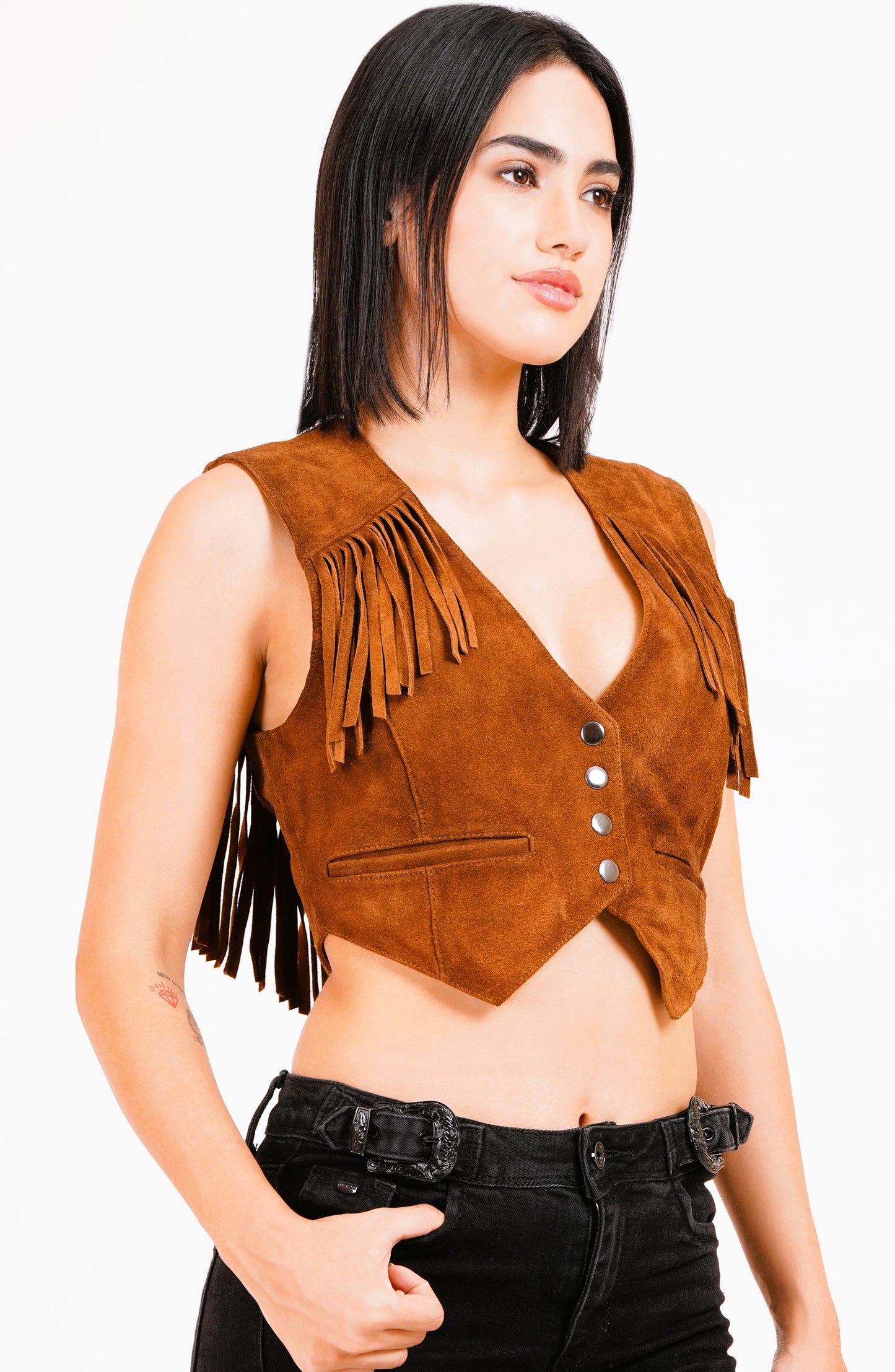 100% Suede Vest Coat | WX017