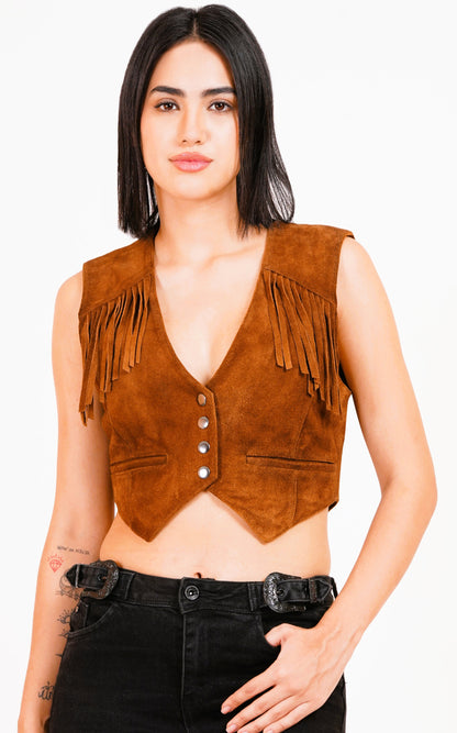 100% Suede Vest Coat | WX017