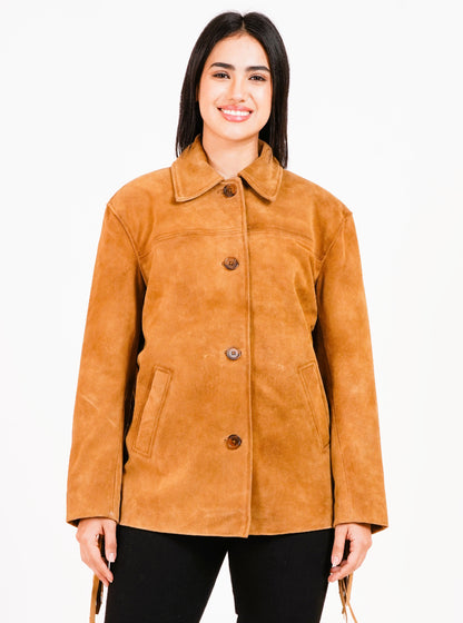 100% Suede Fringes Jacket | WX016