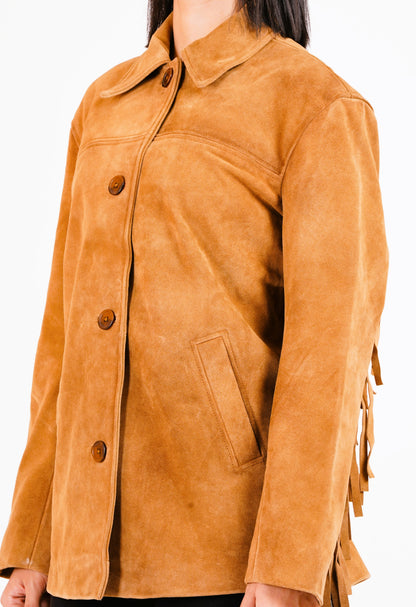 100% Suede Fringes Jacket | WX016