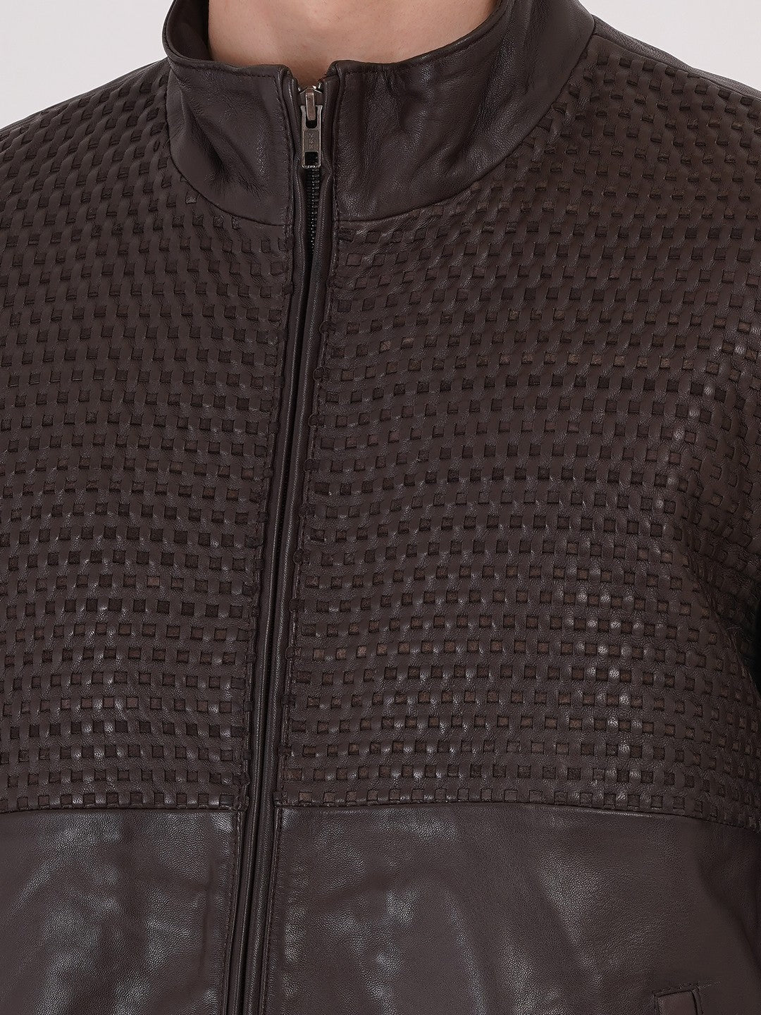 Men's Premium Leather Zipper Jacket MX 07