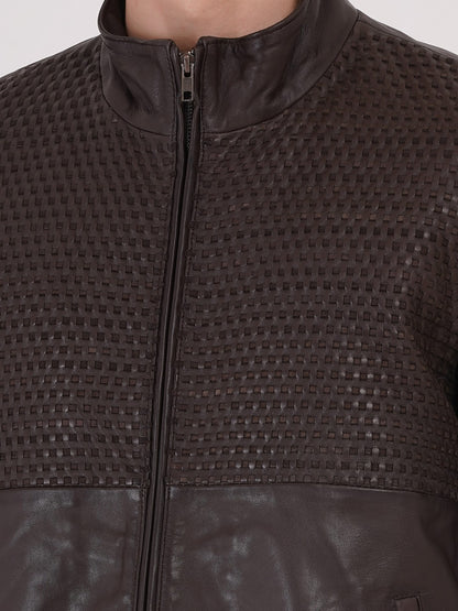 Men's Premium Leather Zipper Jacket MX 07