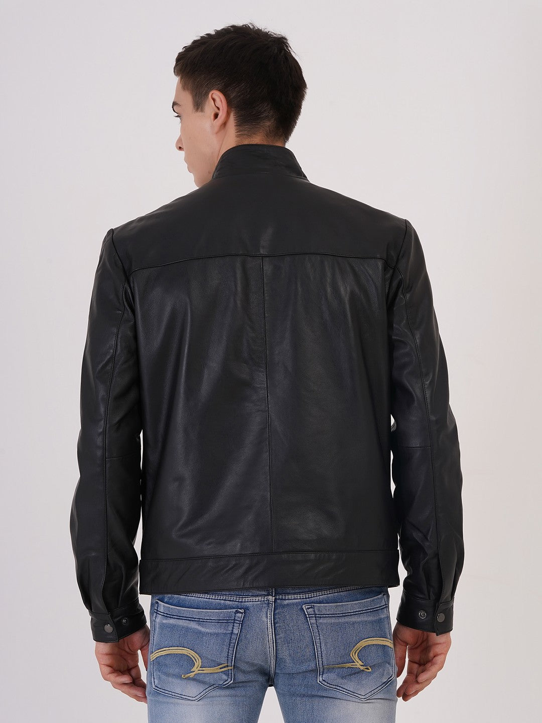 Men's Premium Leather Zipper Jacket MX 07