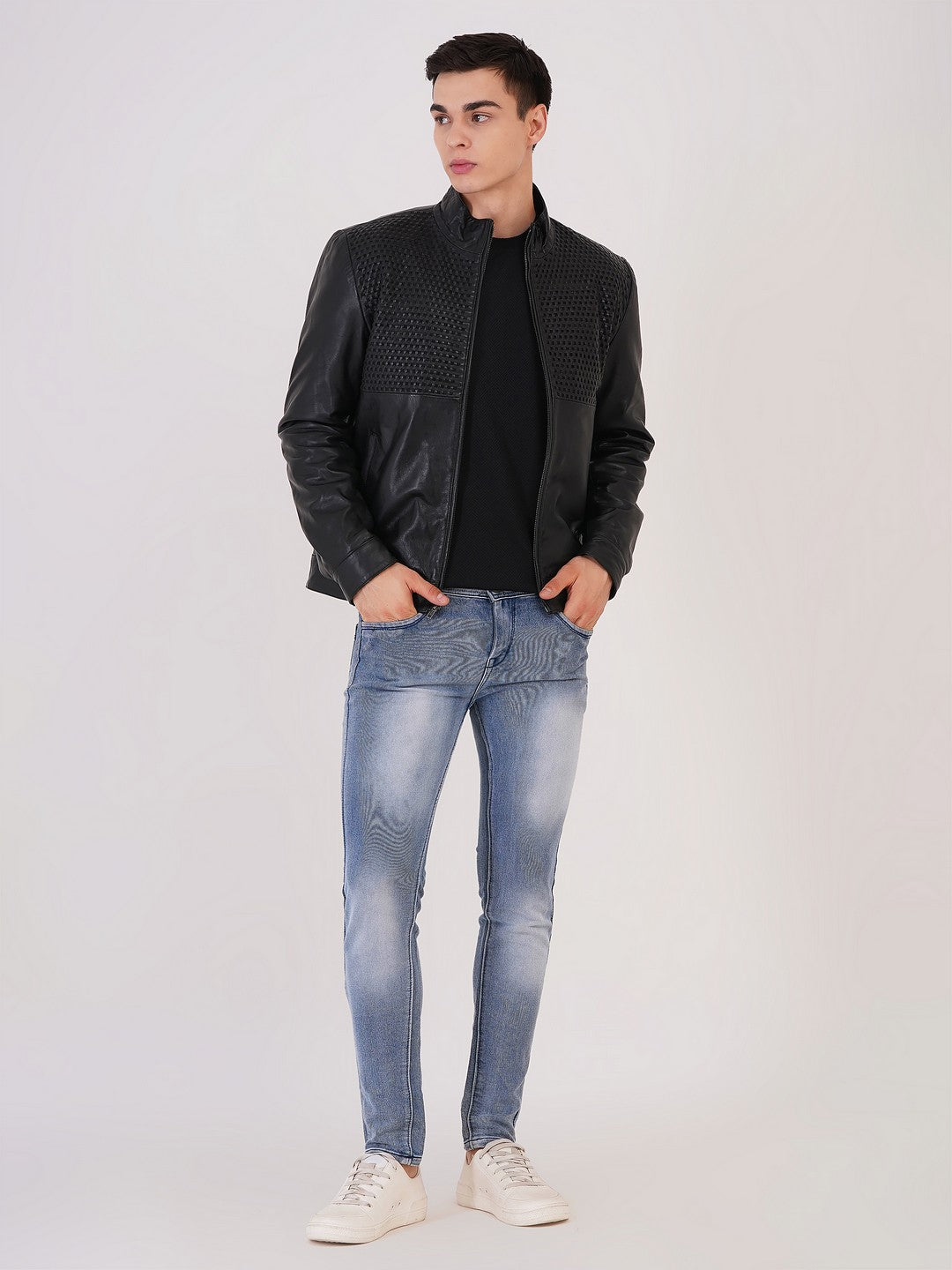 Men's Premium Leather Zipper Jacket MX 07