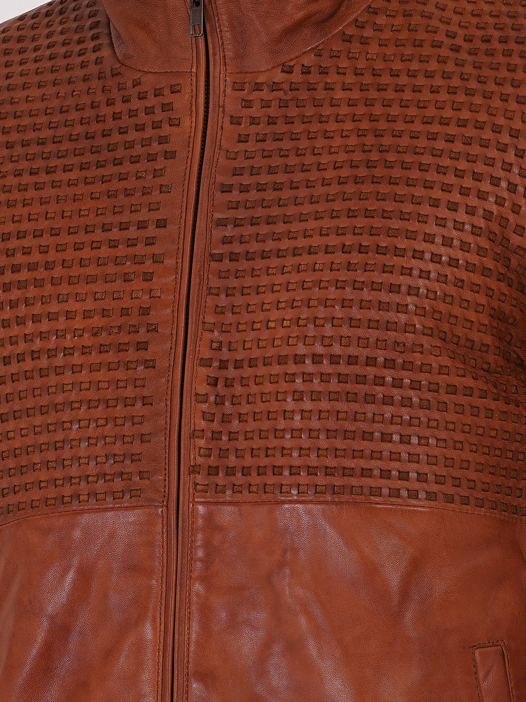 Men's Premium Leather Zipper Jacket MX 07
