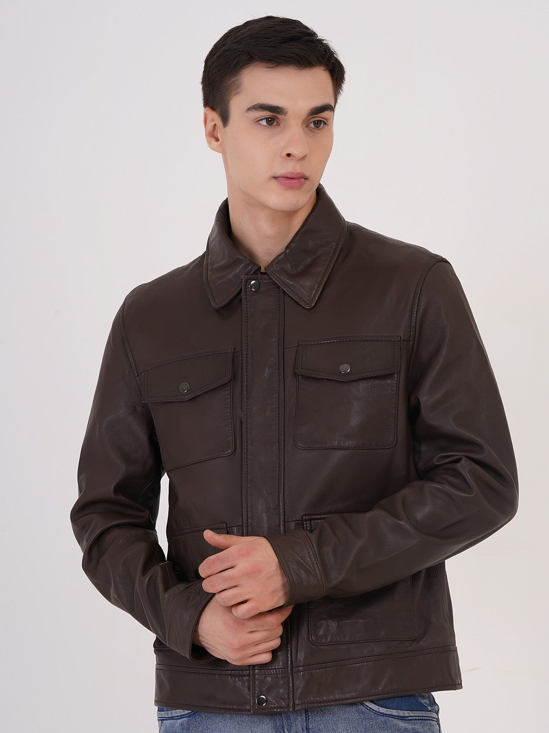 Mens Jacket Quality Lamb Washed Color Black Accessories Gun Metal | MX 111