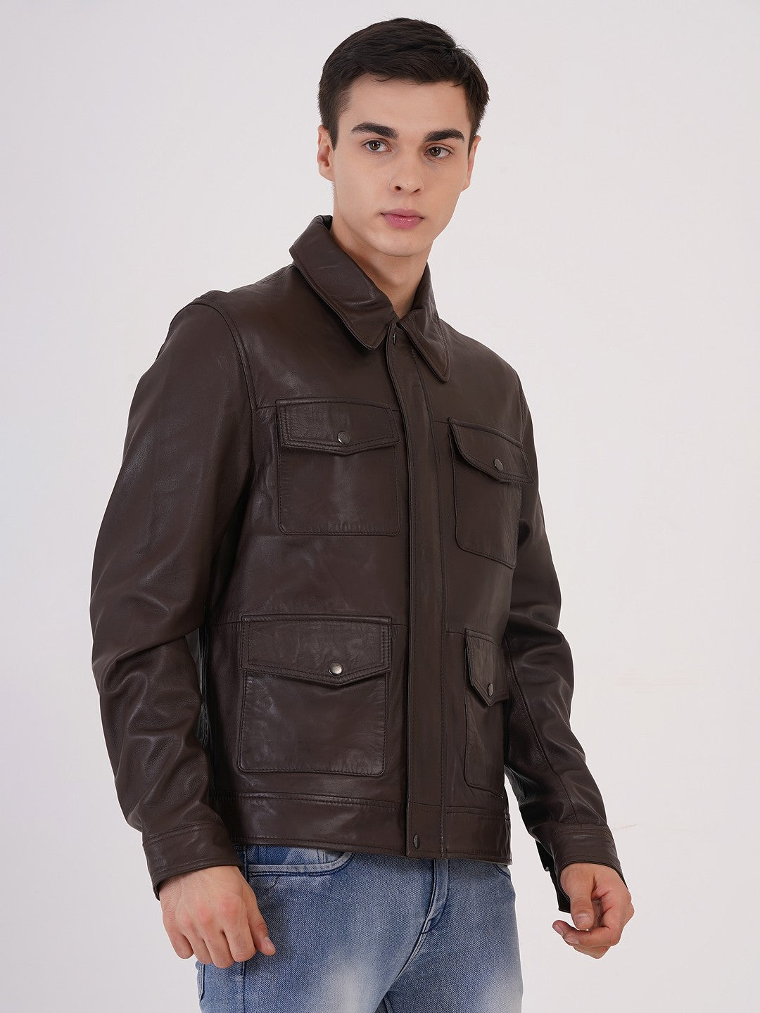 Mens Jacket Quality Lamb Washed Color Black Accessories Gun Metal | MX 111