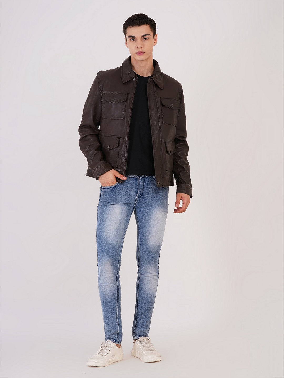 Mens Jacket Quality Lamb Washed Color Black Accessories Gun Metal | MX 111