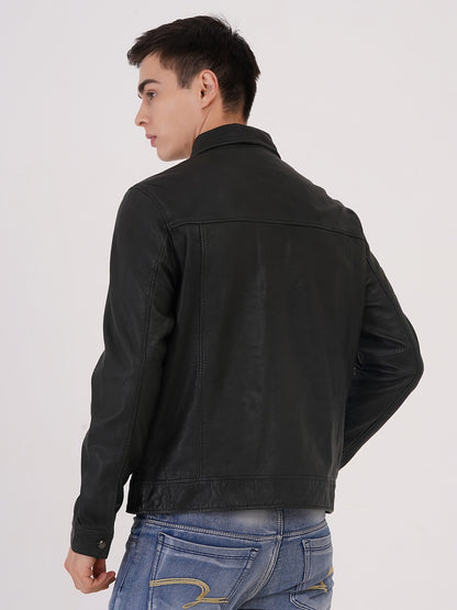 Mens Jacket Quality Lamb Washed Color Black Accessories Gun Metal | MX 111