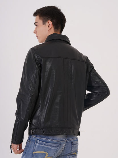 100% HEAVY WASHED SILVY COLLAR JACKET - | MX92