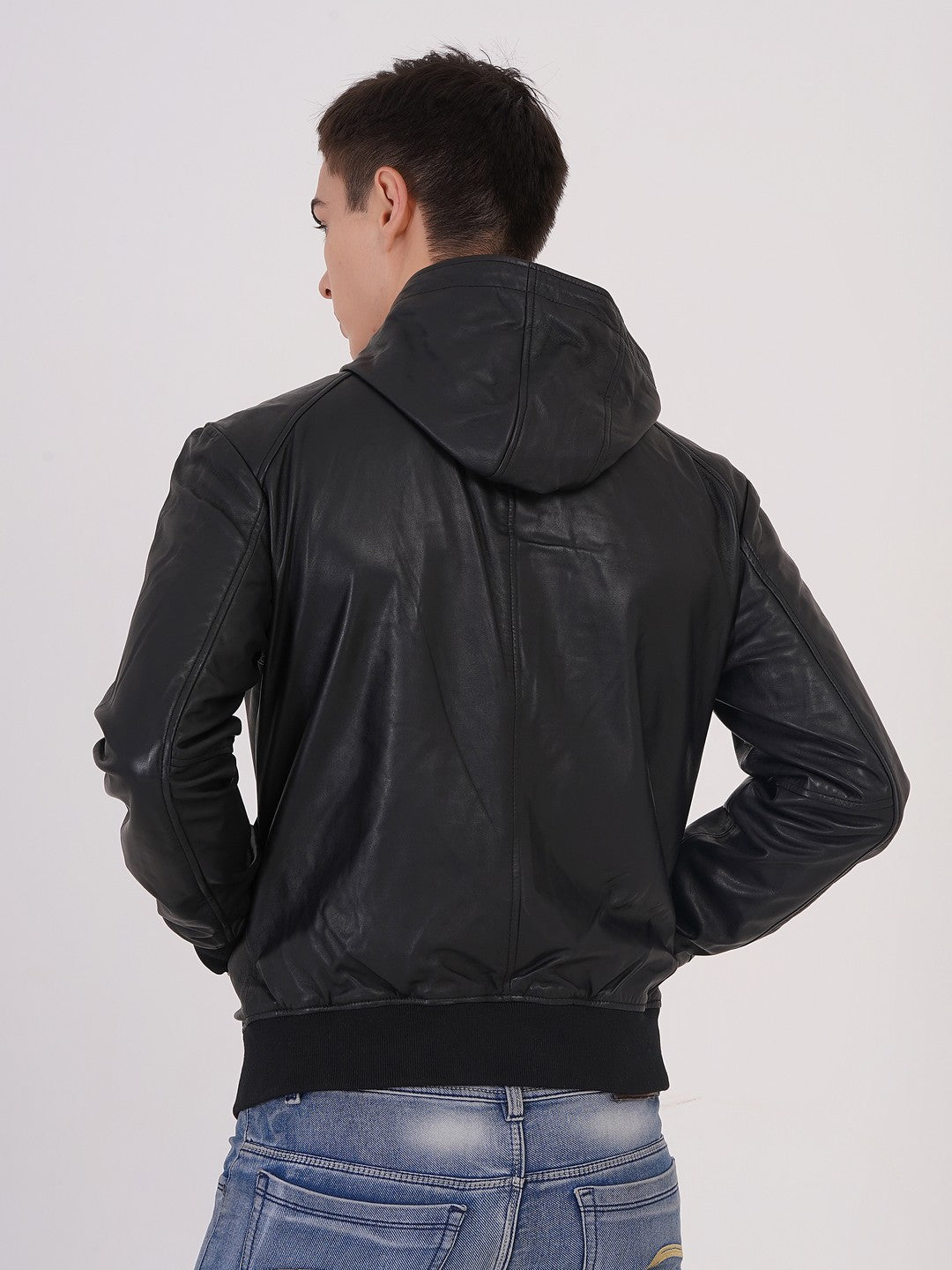 100 % Leather Hooded Jackets | MX 36