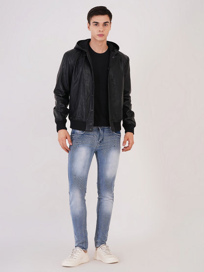 100 % Leather Hooded Jackets | MX 36