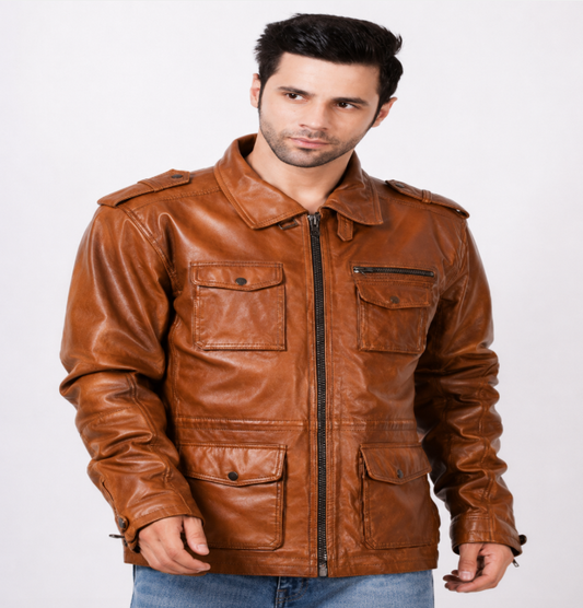 100% Hard Washed Falp Pocket Jacket | MX113