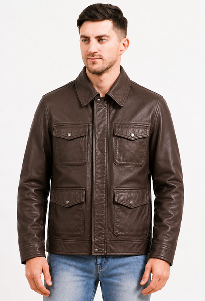 Mens Jacket Quality Lamb Washed Color Black Accessories Gun Metal | MX 111