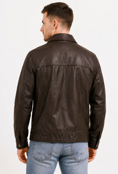 Mens Jacket Quality Lamb Washed Color Black Accessories Gun Metal | MX 111