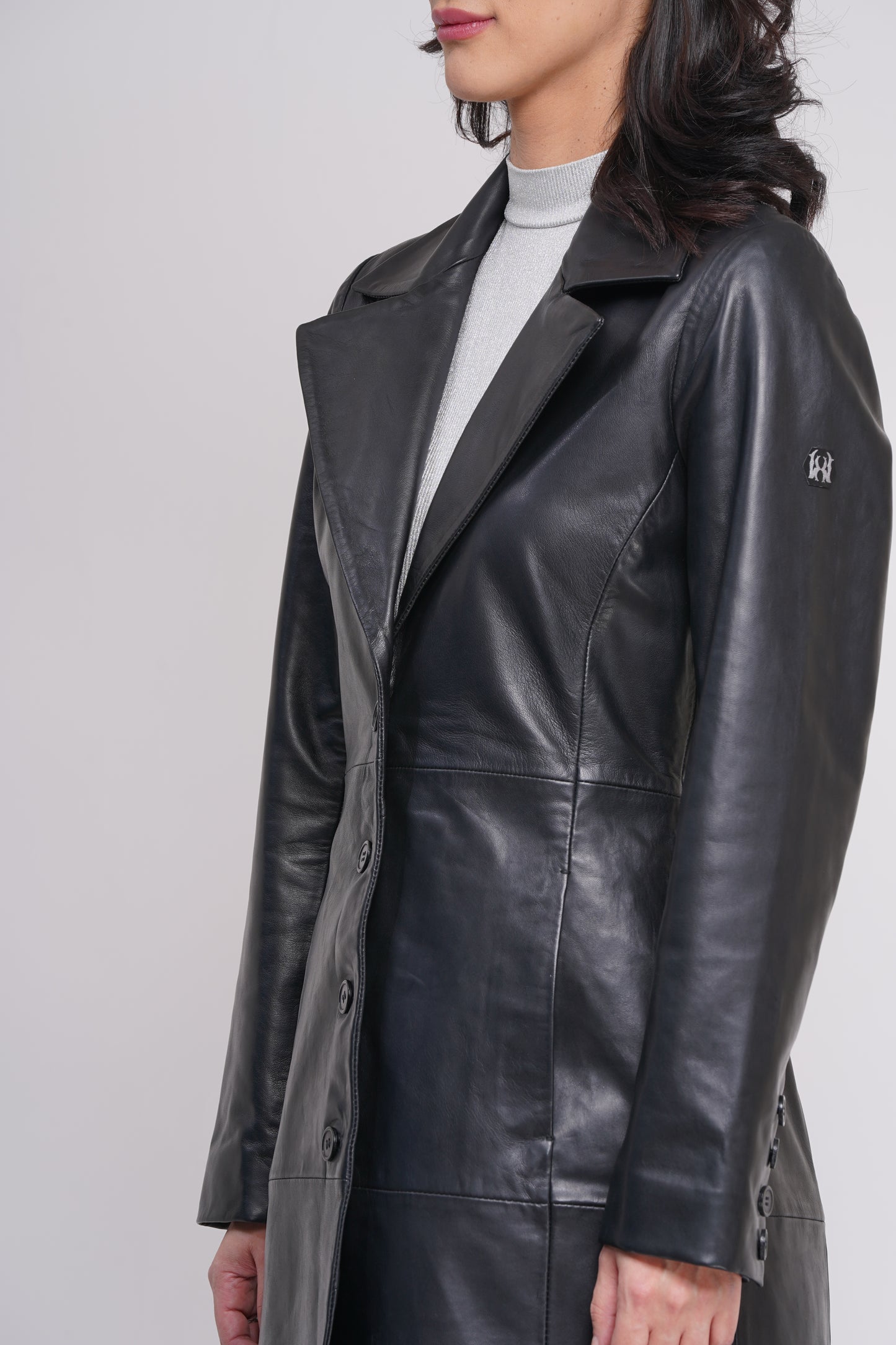 100% Leather Trench Coat (WX 130)