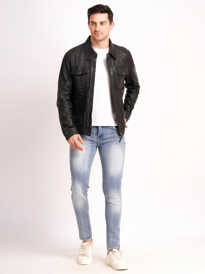 100% Hard Washed Falp Pocket Jacket | MX113