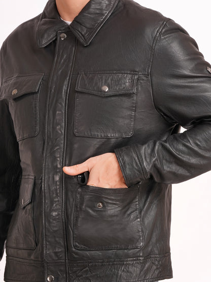 100% Hard Washed Falp Pocket Jacket | MX113