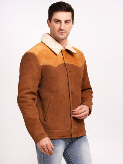 GOAT SUEDE MALBO JACKET TAN BROWN | MX 01