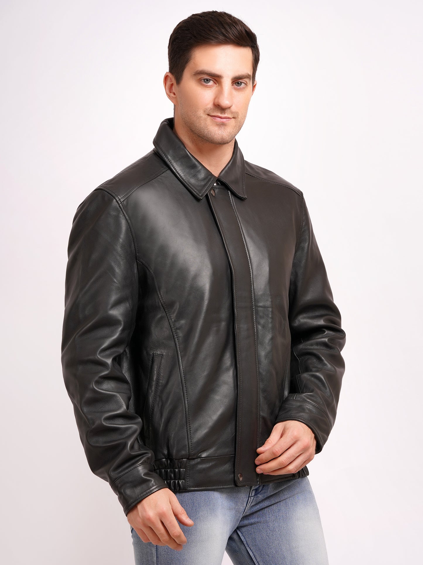 Men’s Black Sheep Aniline Leather Jacket | MX 9