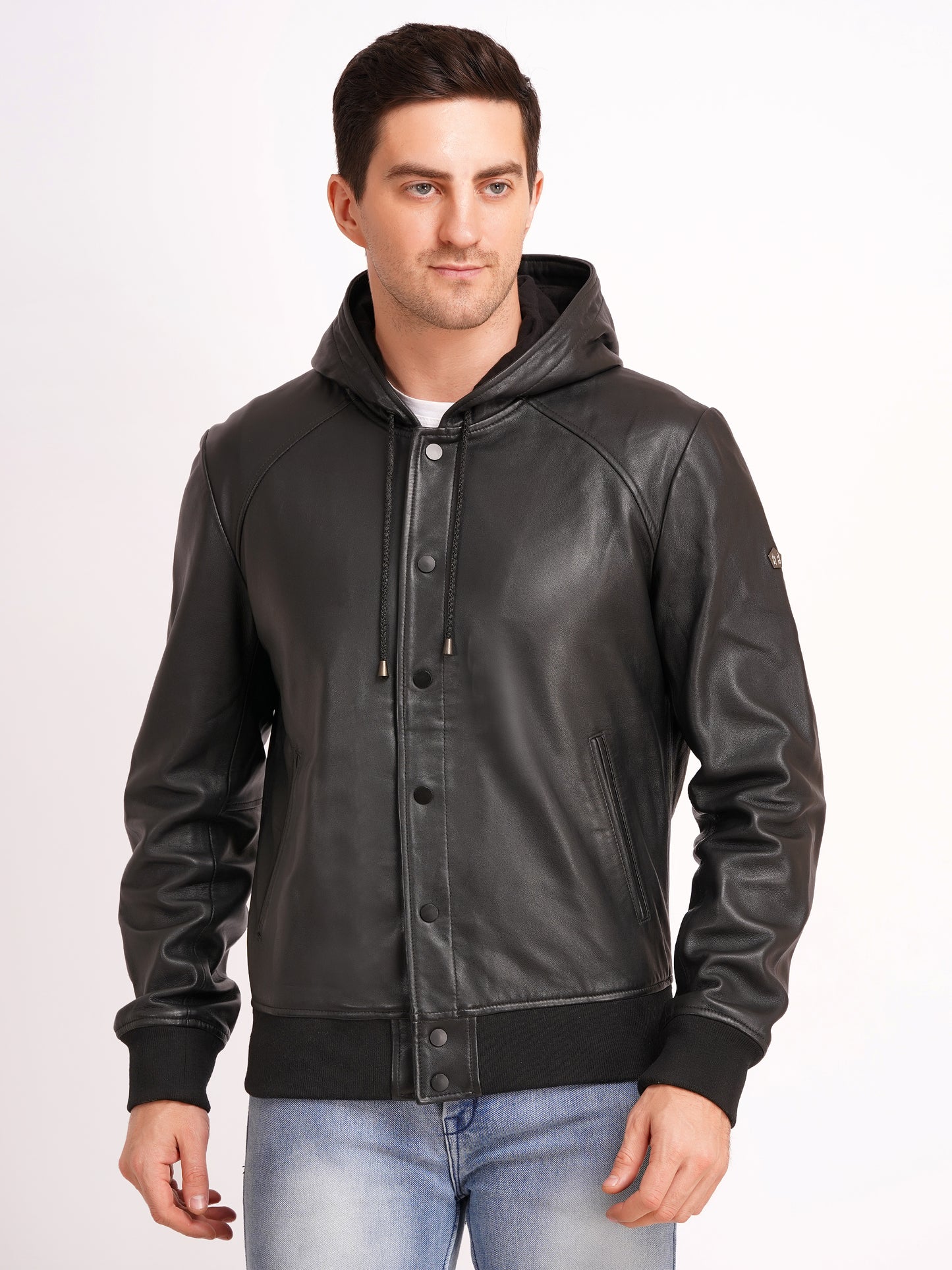 100 % Leather Hooded Jackets | MX36
