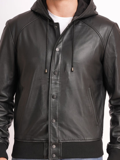 100 % Leather Hooded Jackets | MX36