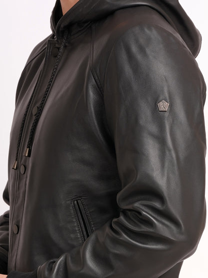 100 % Leather Hooded Jackets | MX36