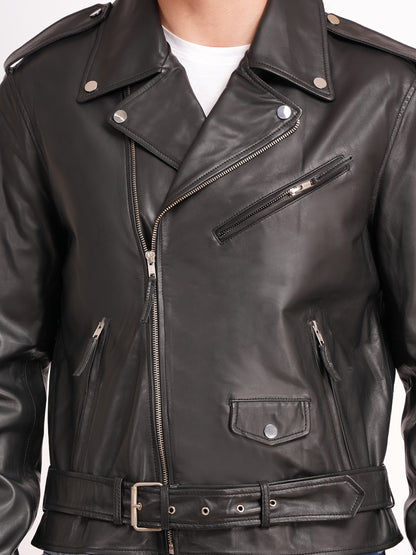 100% LEATHER ICONIC BIKER JACKET MX 39